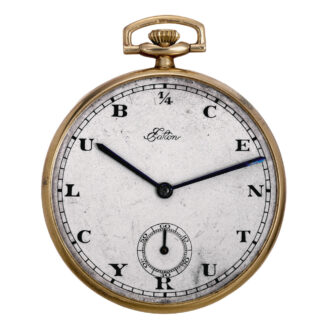 Swiss gold open faced keyless lever dress watch Circa 1949