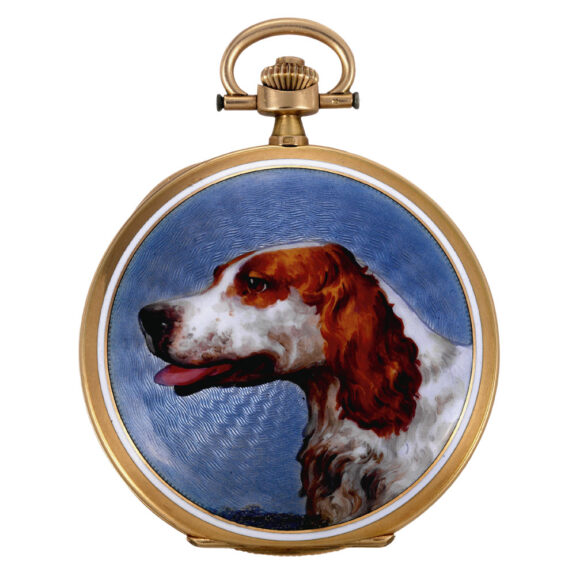 Swiss gold and enamel full hunter cased dress watch Circa 1925
