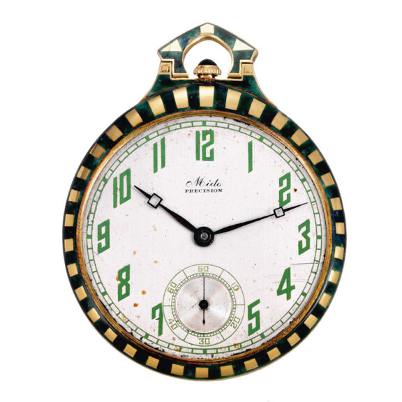 Swiss gold and enamel lever Art Deco dress watch Circa 1920