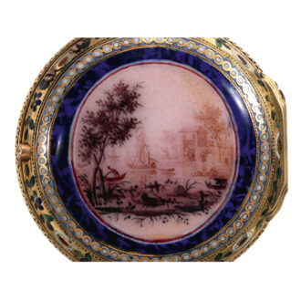 Fine French gold and enamel verge pendant watch Circa 1775