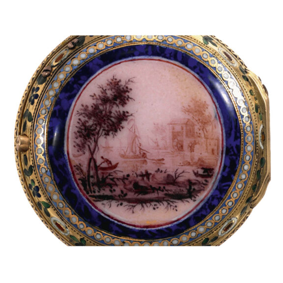 Fine French gold and enamel verge pendant watch Circa 1775 Fine French gold and enamel verge pendant watch Circa 1775