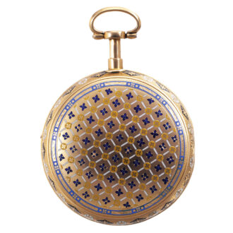 French gold repeating cylinder watch with calendar Circa 1780
