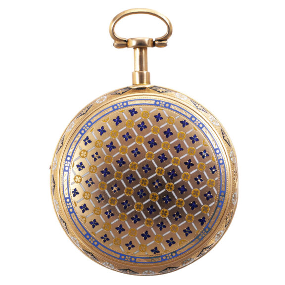 French gold repeating cylinder watch with calendar Circa 1780