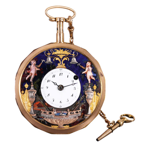 Swiss repeating verge with five automaton actions Circa 1795
