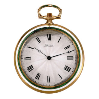 Elegant French gold and enamel Belle Epoque watch Circa 1910