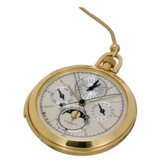 Important Swiss 18k gold complicated lever watch Circa 1963