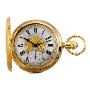 Swiss 18k gold lever made for the Hispanic market Circa 1870
