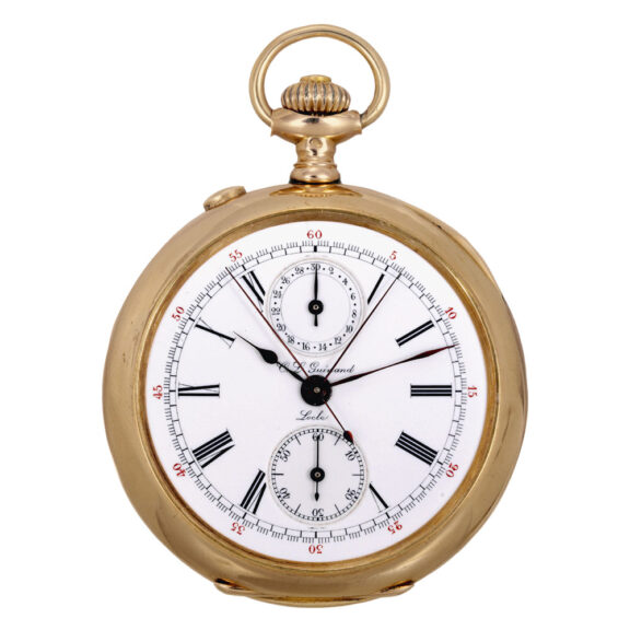 Swiss rose gold split seconds lever chronograph Circa 1900