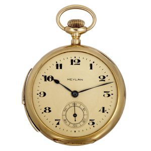 Swiss gold minute repeating keyless lever watch Circa 1925