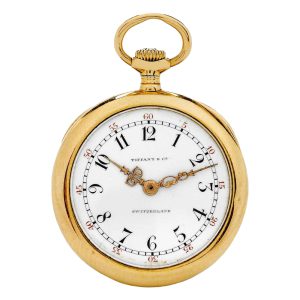 Swiss 18k gold open-faced lever pendant watch Circa 1900