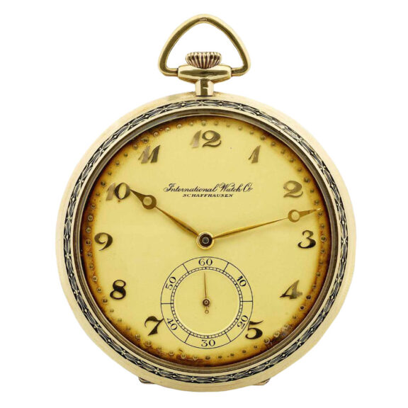 Swiss 14k gold open-faced Art Deco lever watch Circa 1935