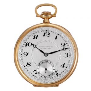 Fine Swiss 18k gold open-faced lever dress watch Circa 1920