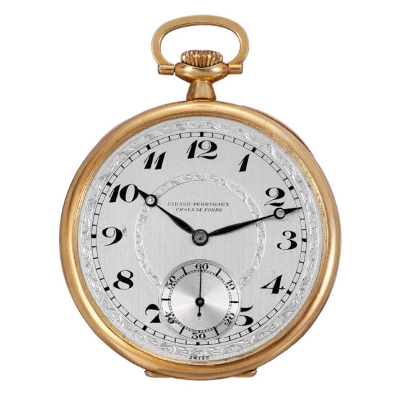 Fine Swiss 18k gold open-faced lever dress watch Circa 1920