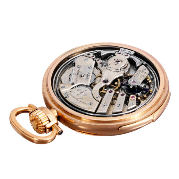 Danish 14k gold five-minute repeating lever watch Circa 1915 Danish 14k gold five-minute repeating lever watch Circa 1915