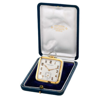 Elegant Swiss gold square Art Deco dress watch Circa 1929