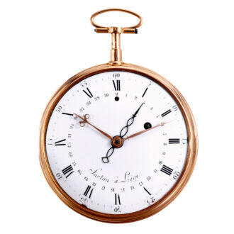 Belgian gold quarter repeating à toc verge watch Circa 1790