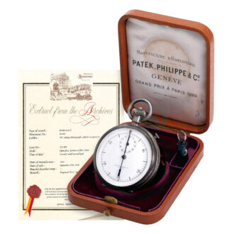 Fine Swiss silver inking chronograph with register Circa 1891