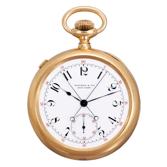 Swiss 18k gold lever split-seconds chronograph Circa 1900
