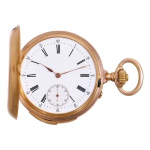 Swiss gold minute repeating keyless lever watch Circa 1910