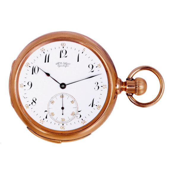 Danish 18k rose gold five-minute repeating lever Circa 1880