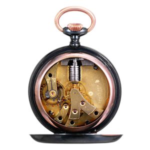 Rare Swiss gun metal and gilt lever pocket watch Circa 1910