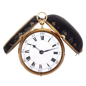 Rare English pair-cased two-train verge clock watch Circa 1725
