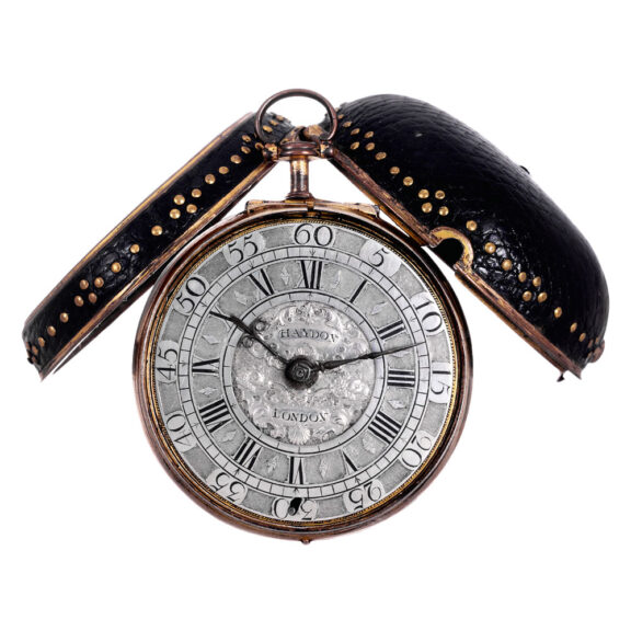 Fine English gilt-metal pair-cased verge watch Circa 1720
