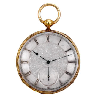 Swiss gold chronometer with equation of time chart Circa 1860