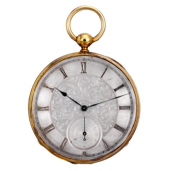Swiss gold chronometer with equation of time chart Circa 1860
