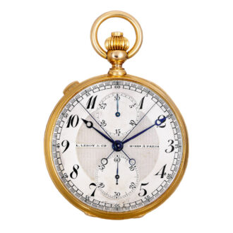 Historically important French 18k gold chronograph Circa 1928
