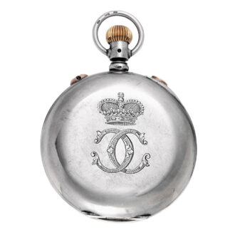 Rare French silver split-seconds lever chronograph Circa 1910