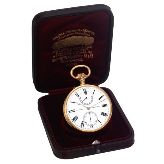 Rare French 18k gold lever with power reserve Circa 1900 Rare French 18k gold lever with power reserve Circa 1900