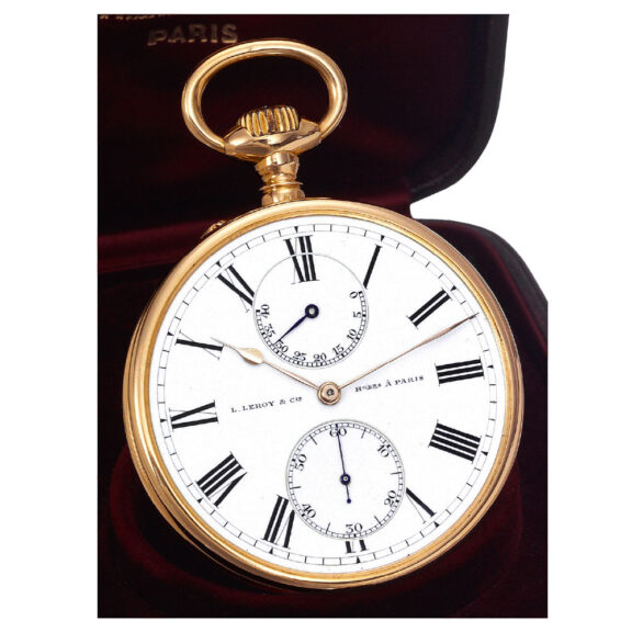 Rare French 18k gold lever with power reserve Circa 1900