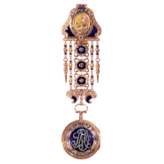French dual date calendar verge with chatelaine Circa 1780French dual date calendar verge with chatelaine Circa 1780