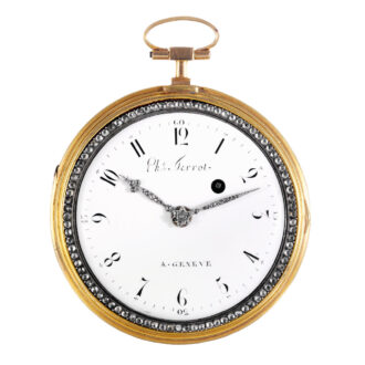 Swiss gold, enamel and diamond-set verge watch Circa 1780