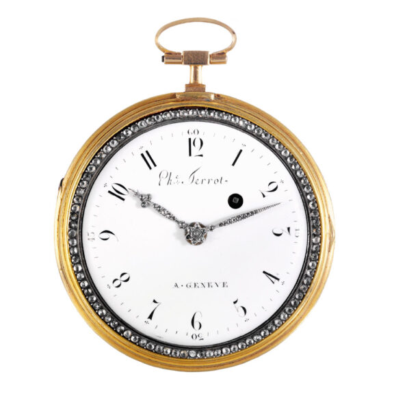Swiss gold, enamel and diamond-set verge watch Circa 1780