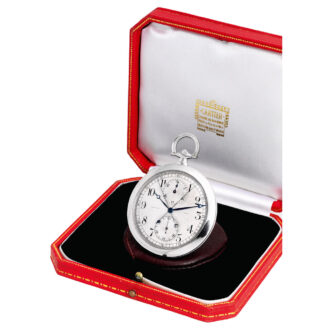 French platinum split-seconds lever chronograph Circa 1922