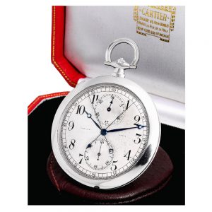 French platinum split-seconds lever chronograph Circa 1922
