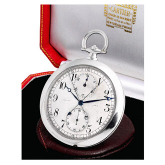 French platinum split-seconds lever chronograph Circa 1922