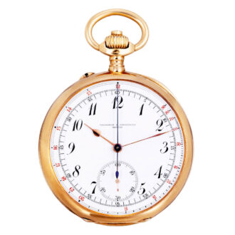 Swiss rose gold chronograph with telemeter scale Circa 1905
