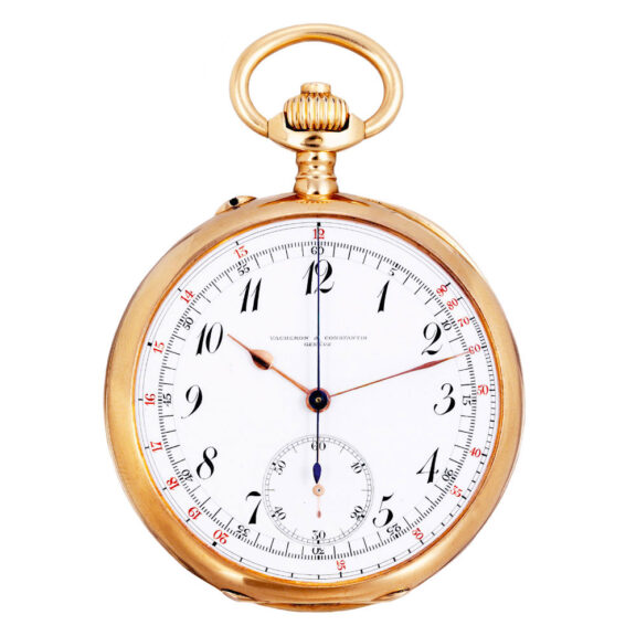 Swiss rose gold chronograph with telemeter scale Circa 1905