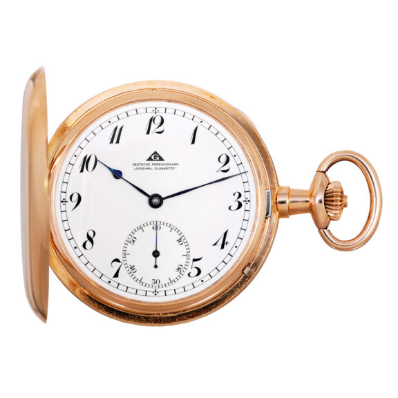 German 14K rose gold hunting cased keyless watch Circa 1930