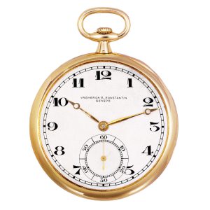 Exceptional Swiss gold keyless lever dress watch Circa 1923