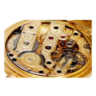 Exceptional Swiss gold keyless lever dress watch Circa 1923