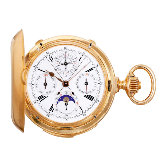 Extremely fine Swiss rose gold complicated lever Circa 1895