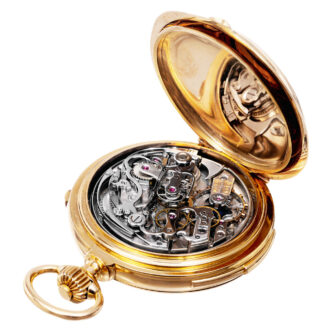 Extremely fine Swiss rose gold complicated lever Circa 1895