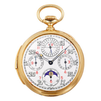 Rare Swiss 14 carat gold complicated lever watch Circa 1920