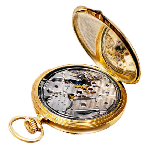 Rare Swiss 14 carat gold complicated lever watch Circa 1920 Rare Swiss 14 carat gold complicated lever watch Circa 1920