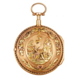 Swiss 20 carat four-colour gold verge pocket watch Circa 1770
