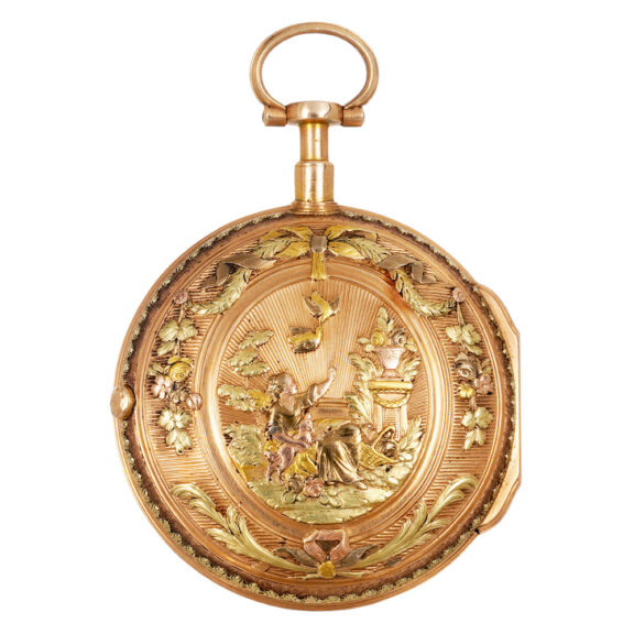 Swiss 20 carat four-colour gold verge pocket watch Circa 1770